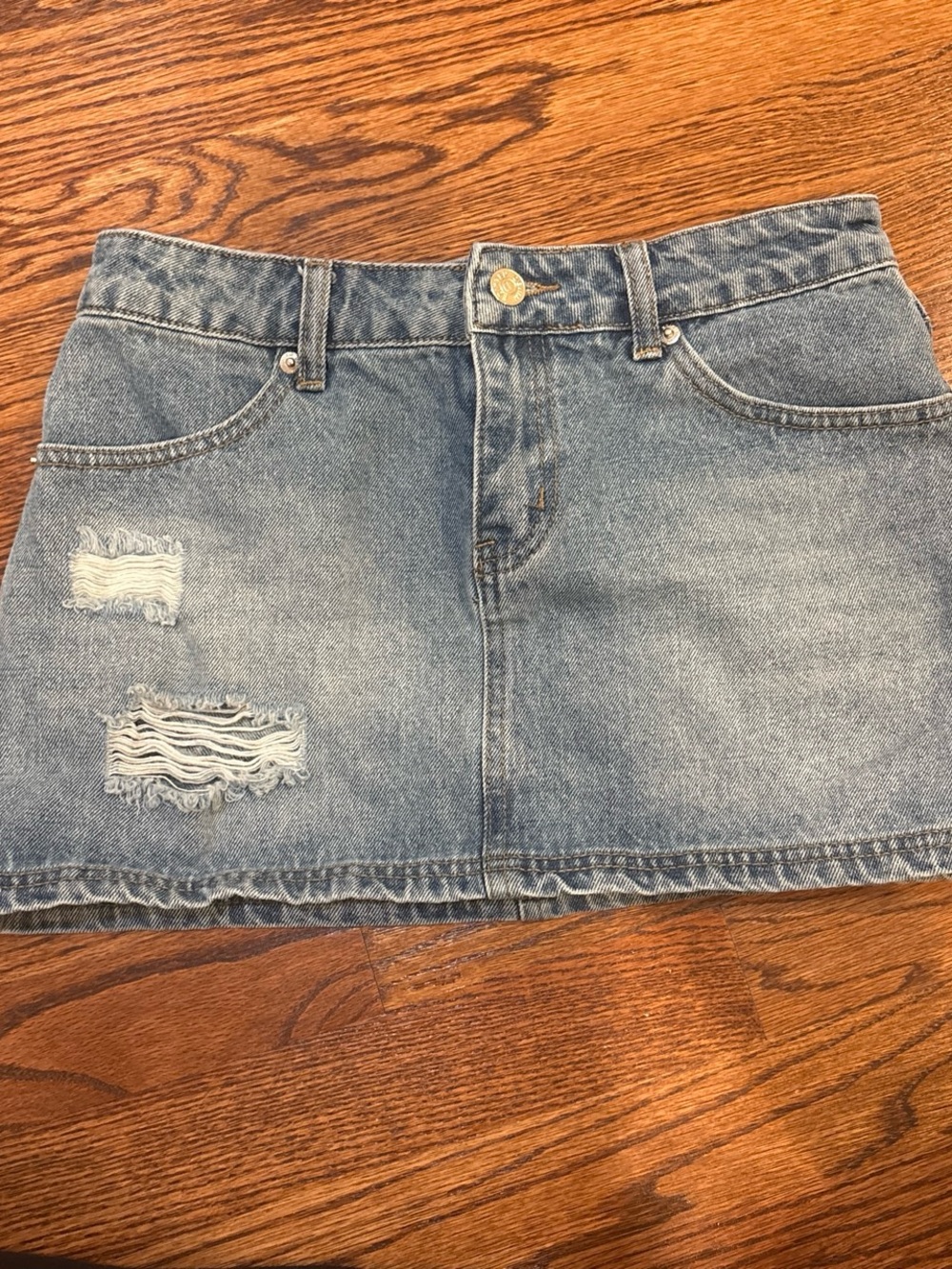 Edikted Distressed Mini Skirt
